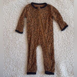 Kyte leopard romper 3-6 mos VGUC